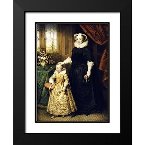 Mary, Queen of Scots Black Modern Wood Framed Art Print with Double Matting by Lens, Bernhard