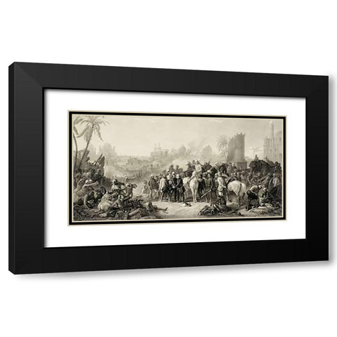 The Triumphant Meeting of Havelock Black Modern Wood Framed Art Print with Double Matting by Lewis, C.G.
