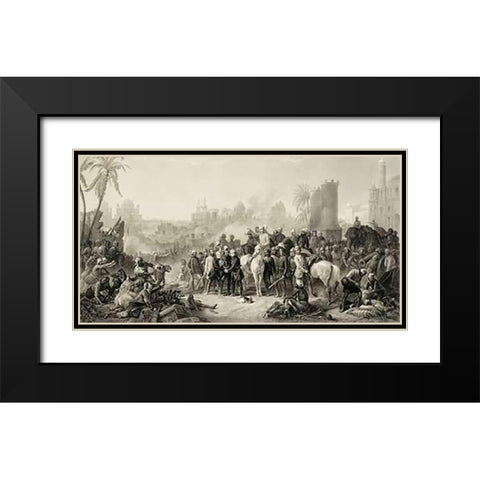 The Triumphant Meeting of Havelock Black Modern Wood Framed Art Print with Double Matting by Lewis, C.G.