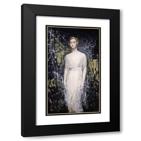 Portrait of a Lady Black Modern Wood Framed Art Print with Double Matting by McEvoy, Ambrose