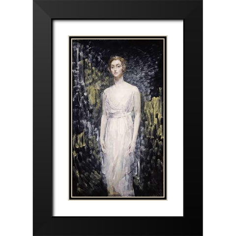 Portrait of a Lady Black Modern Wood Framed Art Print with Double Matting by McEvoy, Ambrose