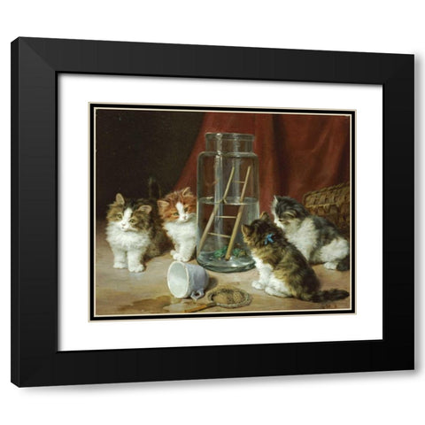 The Prisoners Black Modern Wood Framed Art Print with Double Matting by Merlin, Daniel