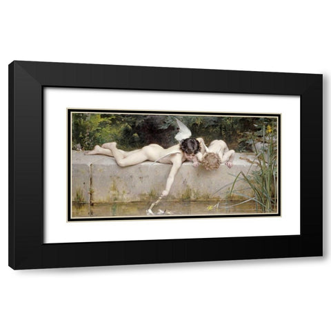 The Rescue Black Modern Wood Framed Art Print with Double Matting by Munier, Emile