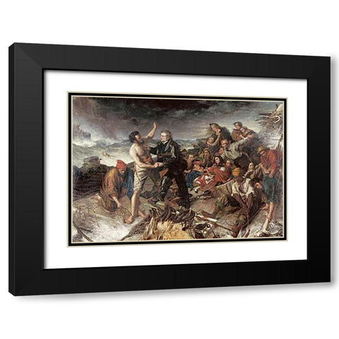 A Volunteer Black Modern Wood Framed Art Print with Double Matting by ONeil, Henry Nelson