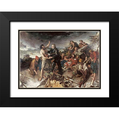 A Volunteer Black Modern Wood Framed Art Print with Double Matting by ONeil, Henry Nelson