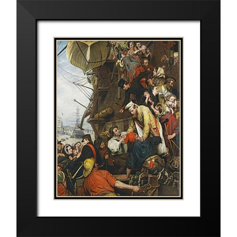 Home Again Black Modern Wood Framed Art Print with Double Matting by ONeil, Henry Nelson