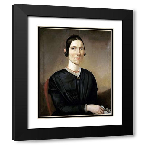 Portrait of Ann CoMuseumells Black Modern Wood Framed Art Print with Double Matting by Parr, David