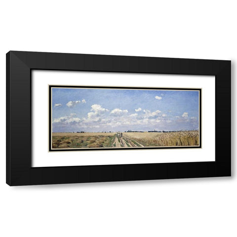 Summer Black Modern Wood Framed Art Print with Double Matting by Pissarro, Camille