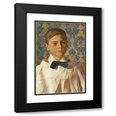 The Chorister Black Modern Wood Framed Art Print with Double Matting by Pollitt, C. Stanley