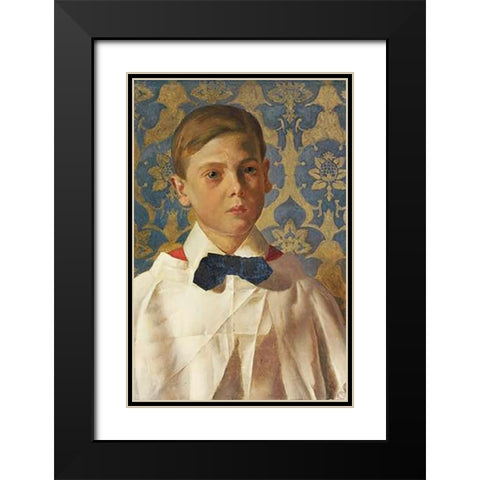 The Chorister Black Modern Wood Framed Art Print with Double Matting by Pollitt, C. Stanley