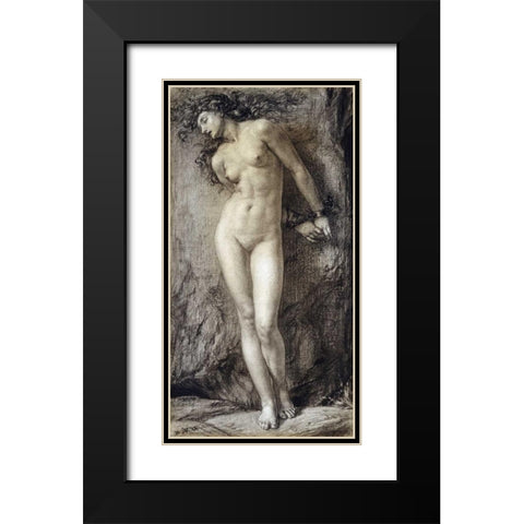 Andromeda Black Modern Wood Framed Art Print with Double Matting by Poynter, Sir Edward John