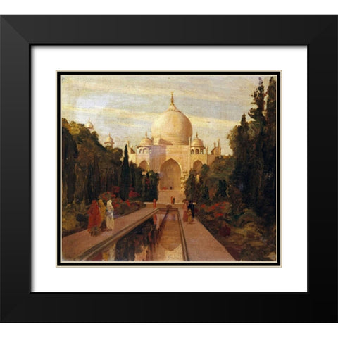 The Taj Mahal Black Modern Wood Framed Art Print with Double Matting by Prinsep, Valentine Cameron