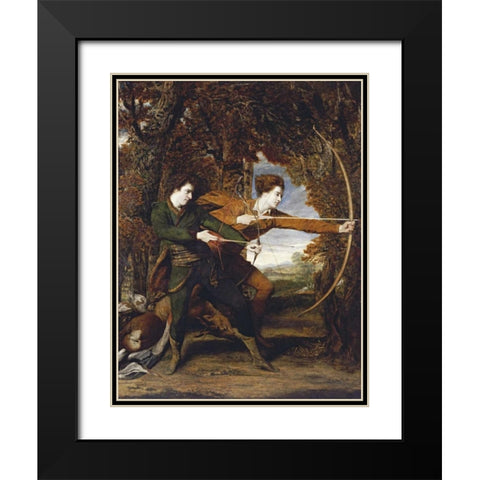 The Archers Black Modern Wood Framed Art Print with Double Matting by Reynolds, Sir Joshua