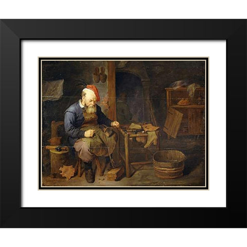 A Cobbler Black Modern Wood Framed Art Print with Double Matting by III, David