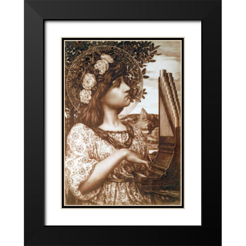 Saint Cecilia Black Modern Wood Framed Art Print with Double Matting by Ryland, Henry