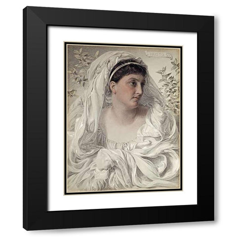 Alcestis: a Portrait of Lady Donaldson Black Modern Wood Framed Art Print with Double Matting by Sandys, Anthony Frederick August