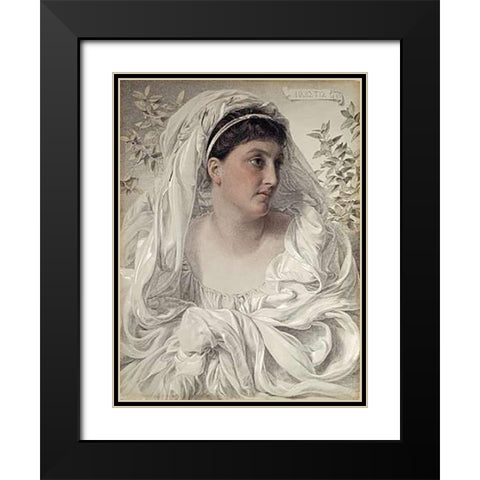 Alcestis: a Portrait of Lady Donaldson Black Modern Wood Framed Art Print with Double Matting by Sandys, Anthony Frederick August