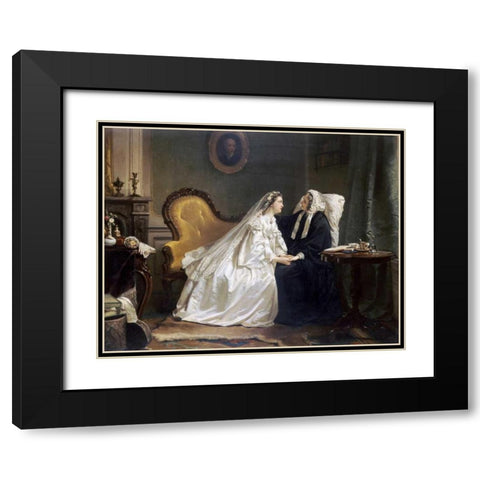 Some Good Advice Black Modern Wood Framed Art Print with Double Matting by Scholten, Hendrik Jacobus