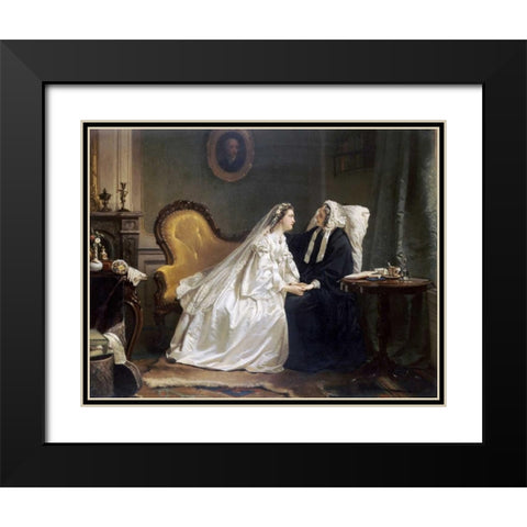 Some Good Advice Black Modern Wood Framed Art Print with Double Matting by Scholten, Hendrik Jacobus