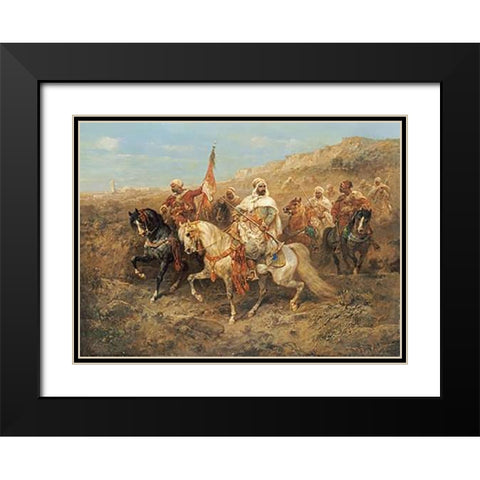 A Regal Procession Black Modern Wood Framed Art Print with Double Matting by SMuseumeyer, Adolph