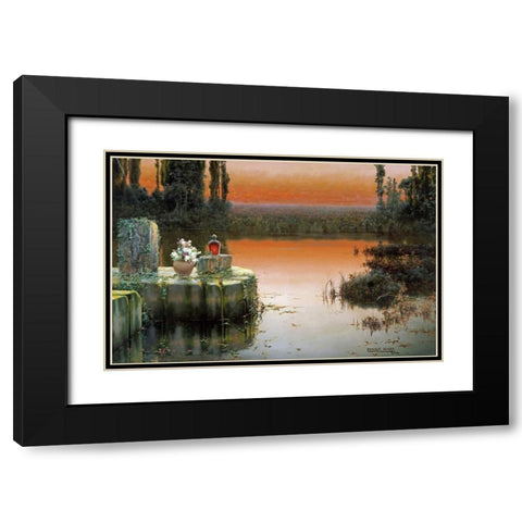 Flooded Ruins at Sunset Black Modern Wood Framed Art Print with Double Matting by Serra, Enrique