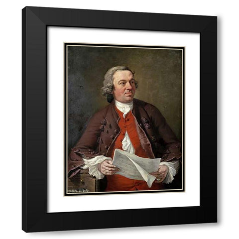 Portrait of a Musician Black Modern Wood Framed Art Print with Double Matting by Soldi, Andrea