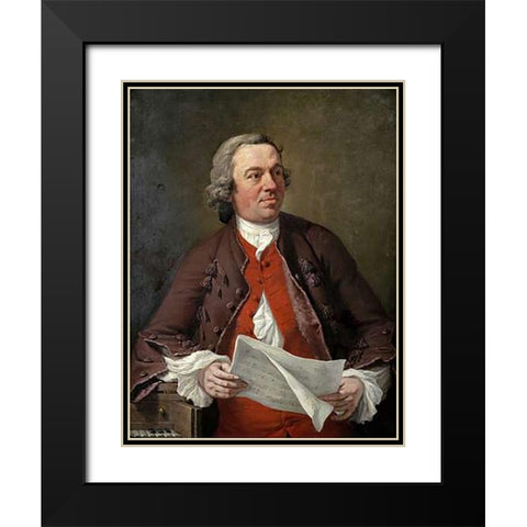 Portrait of a Musician Black Modern Wood Framed Art Print with Double Matting by Soldi, Andrea