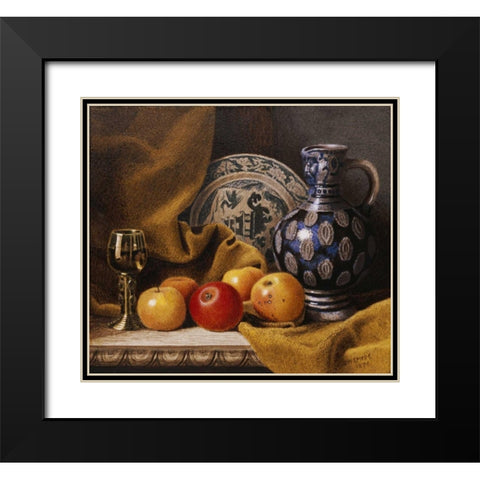Still Life With a Jug Black Modern Wood Framed Art Print with Double Matting by Spiers, Benjamin Walter