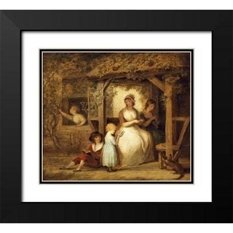 After School Black Modern Wood Framed Art Print with Double Matting by Spilsbury, Maria
