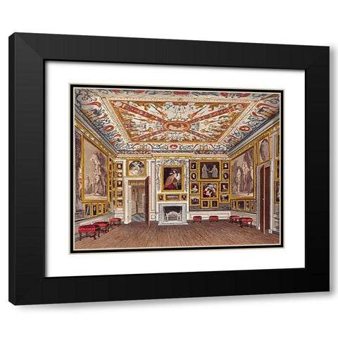 The Presence Chamber, Kensington Palace Black Modern Wood Framed Art Print with Double Matting by Stephanoff, J.