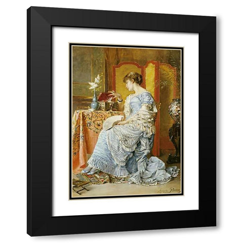 Indecision Black Modern Wood Framed Art Print with Double Matting by Stevens, Agapit