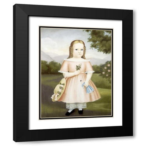 Portrait of a Girl Black Modern Wood Framed Art Print with Double Matting by Stock, Joseph Whiting