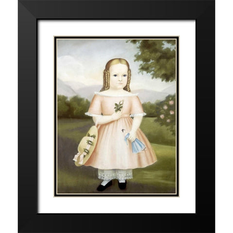 Portrait of a Girl Black Modern Wood Framed Art Print with Double Matting by Stock, Joseph Whiting