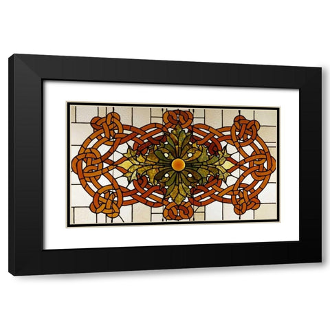 Skylight Panel For The Theatre of The Auditorium Building, Chicago, Illinois Black Modern Wood Framed Art Print with Double Matting by Sullivan