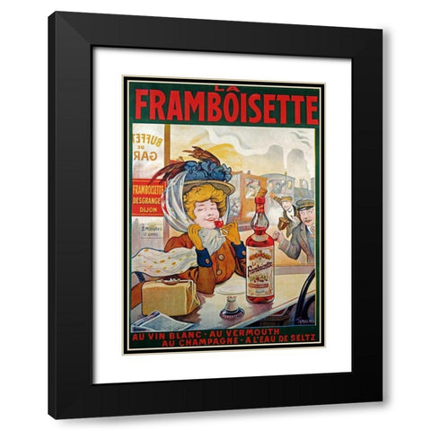 La Framboisette Black Modern Wood Framed Art Print with Double Matting by Tamagno, Francisco