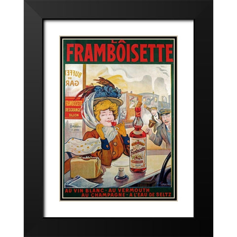 La Framboisette Black Modern Wood Framed Art Print with Double Matting by Tamagno, Francisco