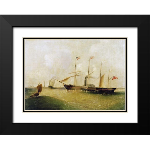 The Great Western Black Modern Wood Framed Art Print with Double Matting by Tudgay, I.