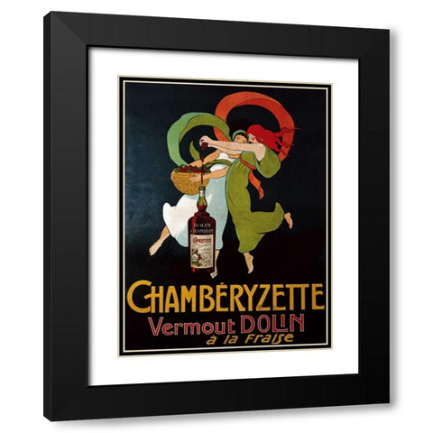 Chamberyzette Black Modern Wood Framed Art Print with Double Matting by Unknown