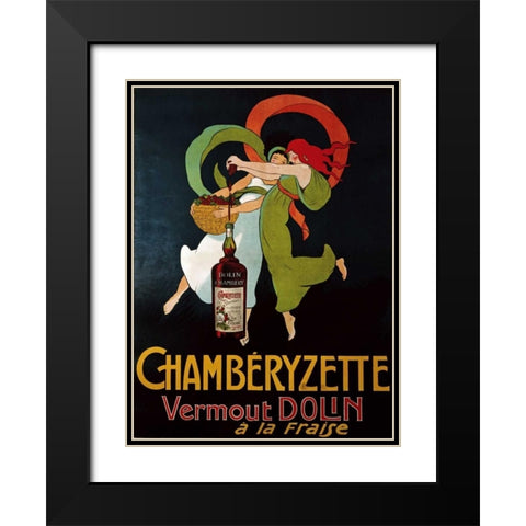 Chamberyzette Black Modern Wood Framed Art Print with Double Matting by Unknown
