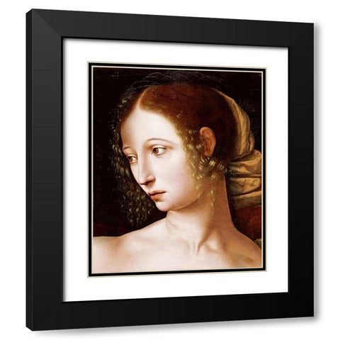 Lucretia: a Fragment Black Modern Wood Framed Art Print with Double Matting by Van Hemessen, Jan Sanders