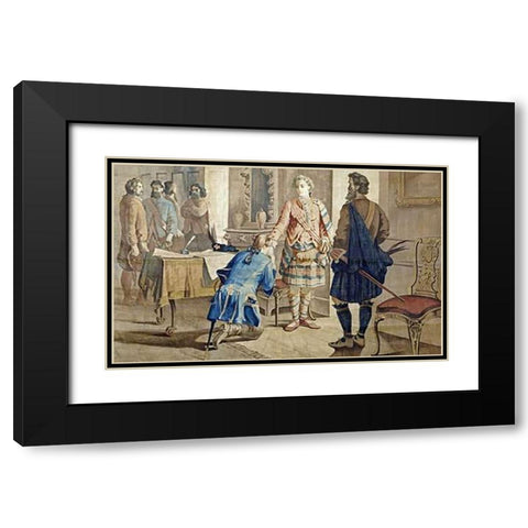 Introducing Waverley To The Prince Black Modern Wood Framed Art Print with Double Matting by Verbeocken, H.