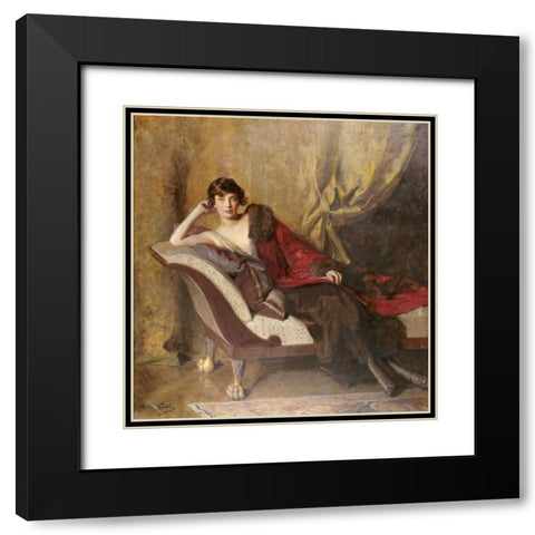 Portrait of Countess Michael Karolyi Black Modern Wood Framed Art Print with Double Matting by Adams, John Quincy