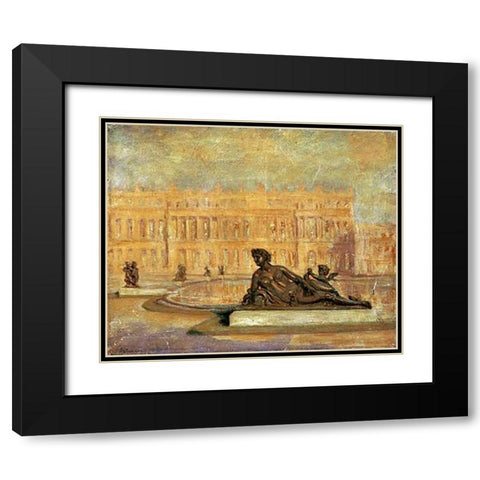 Le Parterre DEau Du Midi Versailles Black Modern Wood Framed Art Print with Double Matting by Altamura, Jean