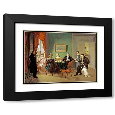A Portrait of The SMuseumam Family Black Modern Wood Framed Art Print with Double Matting by Baerentzen, Emilius