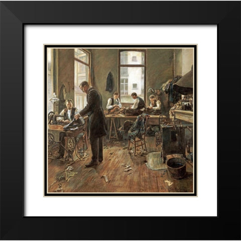 The Tailors Black Modern Wood Framed Art Print with Double Matting by Bartholomee, Leon