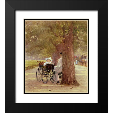 A Rest In The Row Black Modern Wood Framed Art Print with Double Matting by Bartom, Rose Maynard