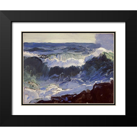Comber Black Modern Wood Framed Art Print with Double Matting by Bellows, George