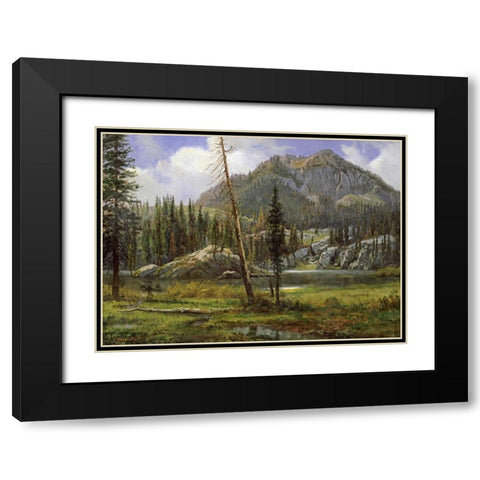 Sierra Nevada Mountains Black Modern Wood Framed Art Print with Double Matting by Bierstadt, Albert