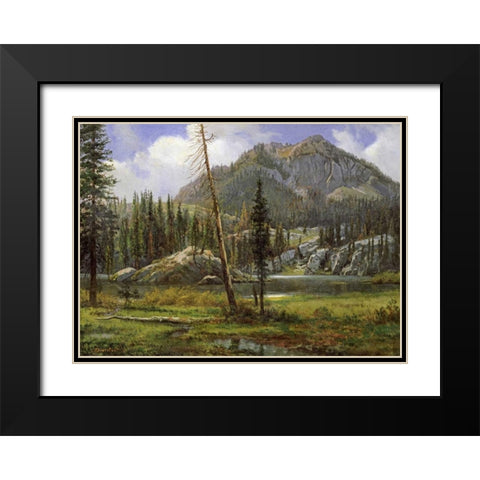 Sierra Nevada Mountains Black Modern Wood Framed Art Print with Double Matting by Bierstadt, Albert