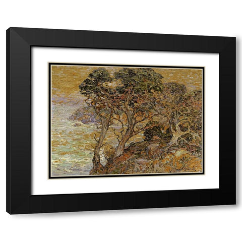 Point Lobos, Monterey Coast Black Modern Wood Framed Art Print with Double Matting by Bischoff, Franz